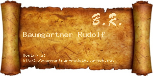 Baumgartner Rudolf névjegykártya