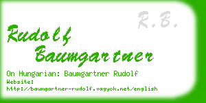 rudolf baumgartner business card